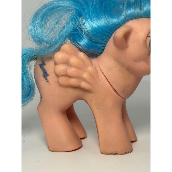 Vintage 1983 My Little Pony G1 Firefly Pegasus Blue Hair Pink Body Hasbro Toy - Picture 6 of 11